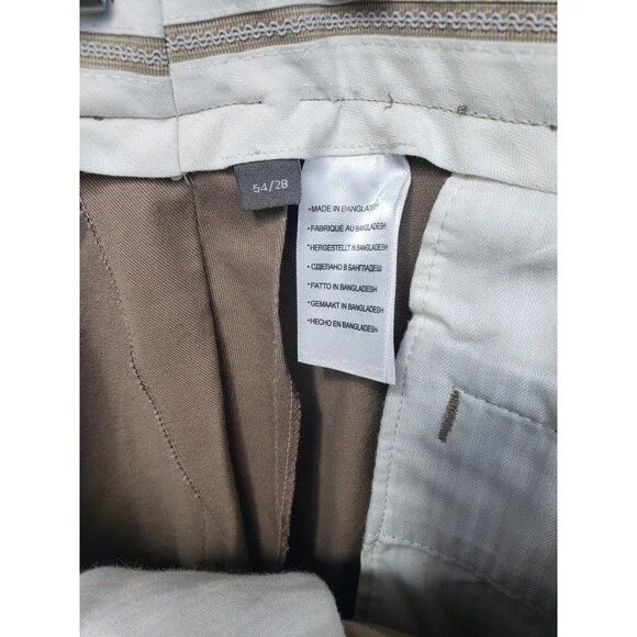 Oak Hill Premium Pants Khaki Mens Measures 52 x 25.5 Chino Flat Front Slacks - Picture 6 of 10